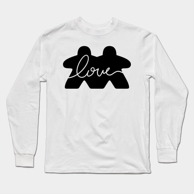 Meeple Love Board Games Long Sleeve T-Shirt by Beam Geeks